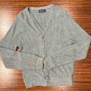 Vintage Jockey International gray cardigan sweater v neck size medium VGUC